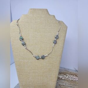 Sophisticated Gray and Silver Necklace with Minimalist Design